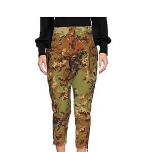 DSQUARED2 Women’s Green Camo Cropped Cargo Pants